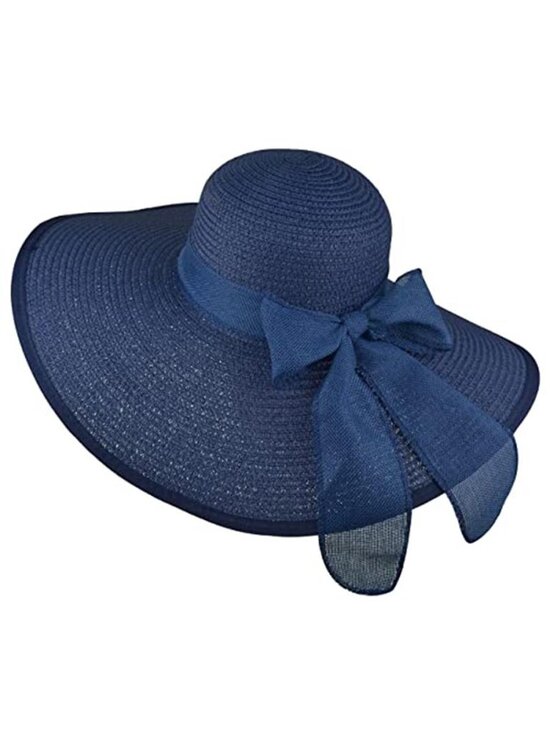 Women\'s Big Straw Wide Brim Summer Hat Floppy Foldable Roll up Cap